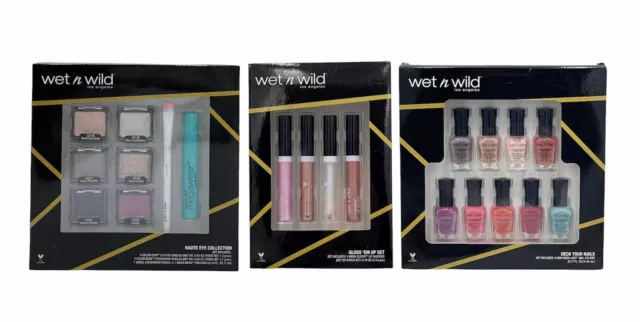 Wet N Wild Eye Shadow Brush Mascara Lip Gloss Nail Polish Gift Set 21 Pieces NEW