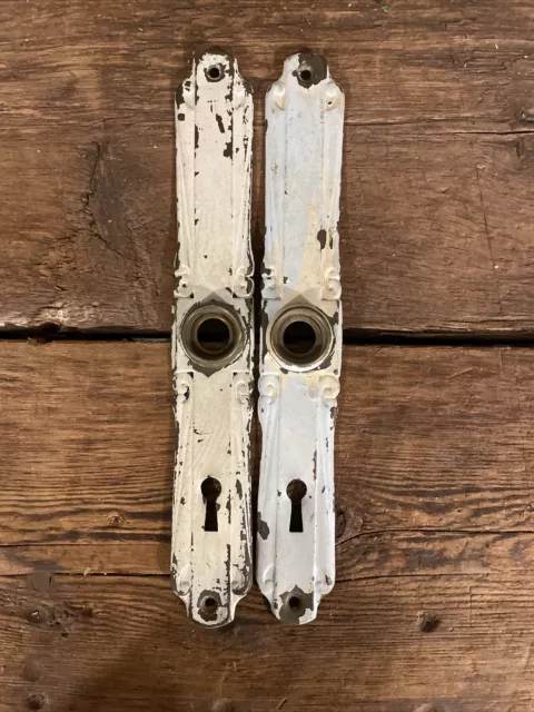 🏅PAIR Antique/Vintage Ornate Back Plates, Victorian, Art Deco, Door Hardware