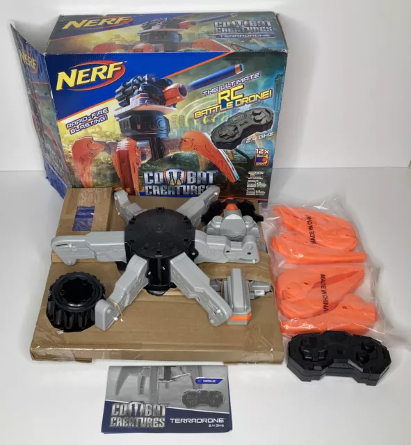 NERF COMBAT CREATURES Terradrone Walking Battle Drone No Remote