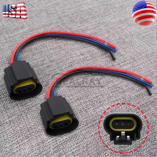 9003 to 9008 Bulb HID Headlight Conversion Adapter Harness H13 to H4 Pigtail x 2