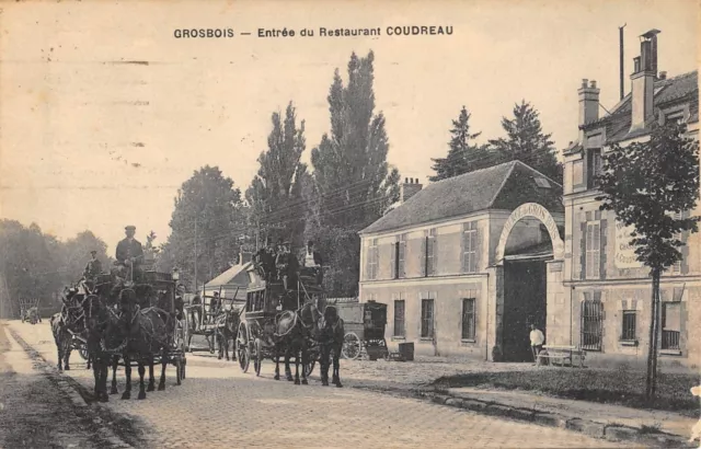 Cpa 94 Grosbois Entree Du Restaurant Coudreau