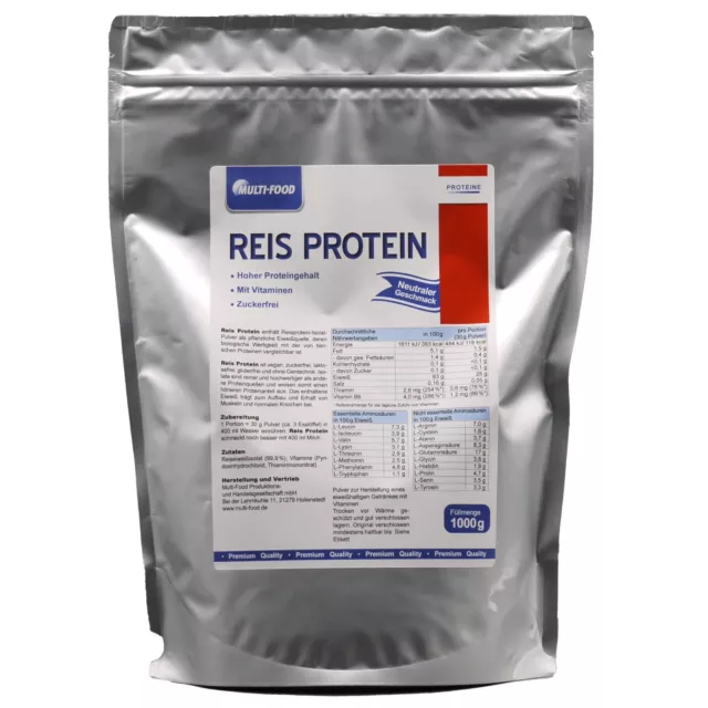 Reis Protein Pulver 1000g