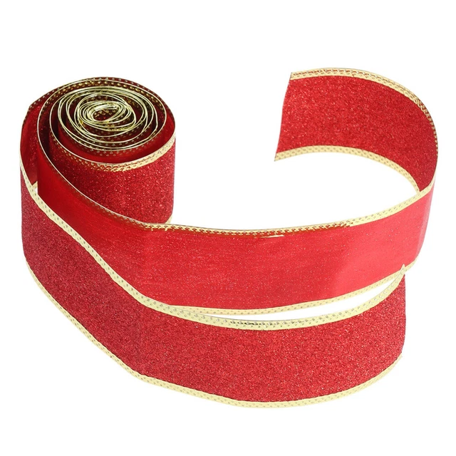 Fournitures D'emballage Cadeau Ruban Noël Délicat Décorations Rouges