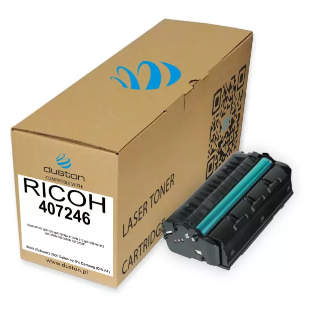 Cartouche Toner Noir pour Ricoh SP311 SP311DN SP311SFNw SP311S - 3x 407246 2