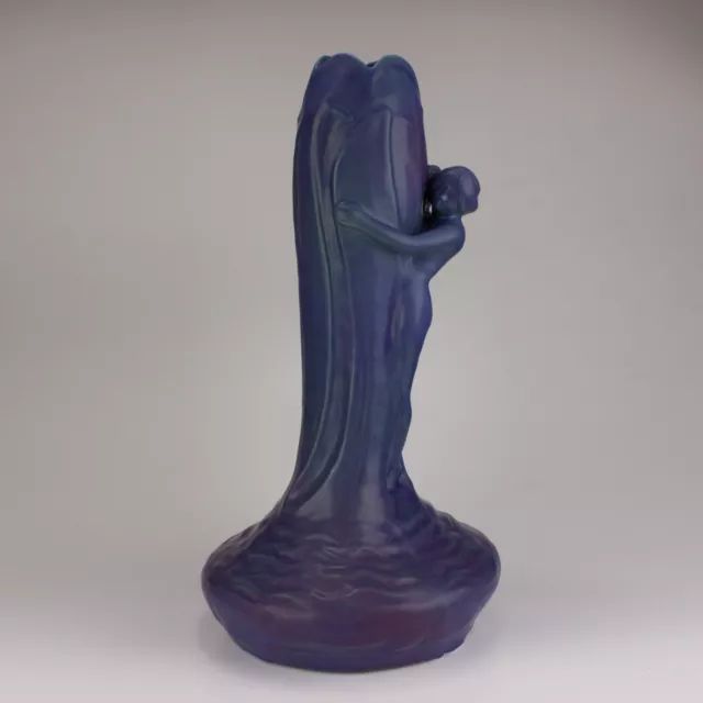 Van Briggle Pottery Vintage Water Nymph Floor Vase, Purple/Blue