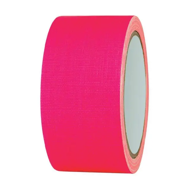 NEON Klebeband UV-aktiv 50mm x 25m pink Gewebeband Panzertape Duct Tape Gaffa
