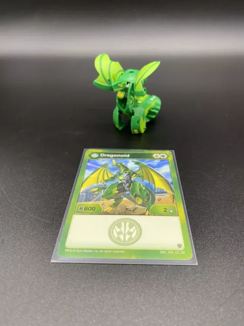 Bakugan Green Ventus Battle Planet Dragonoid B600 With Card -NICE-