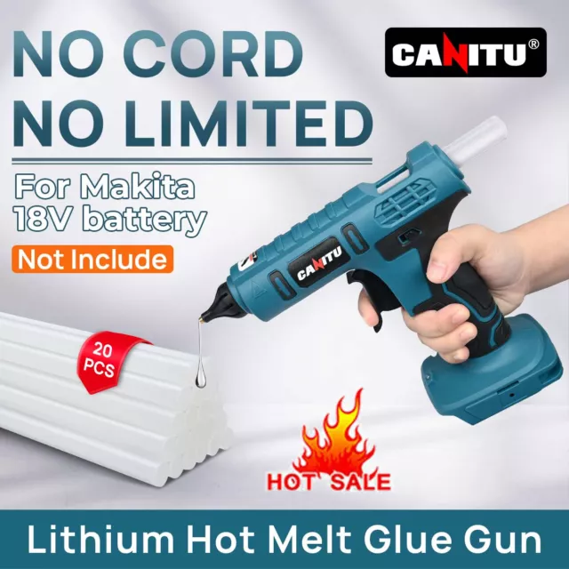 11MM Cordless Hot Melt Glue Gun Trigger Heating Craft DIY For Makita No Battery