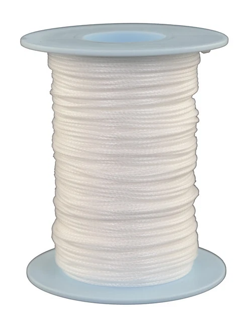 DYNEEMA Flechtleine / Seil / Flechtschnur Ø 1mm / 50 Meter Fb. weiss / 195 daN