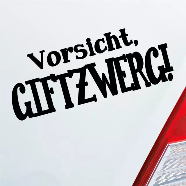 Vorsicht Giftzwerg Zwerg Gift JDM Auto Aufkleber Sticker Heckscheibenaufkleber