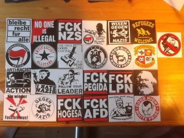 100x Anti Nazi Aufkleber stickers mix Antifa Gegen Nazis AFA Punk GNWP ARA 161