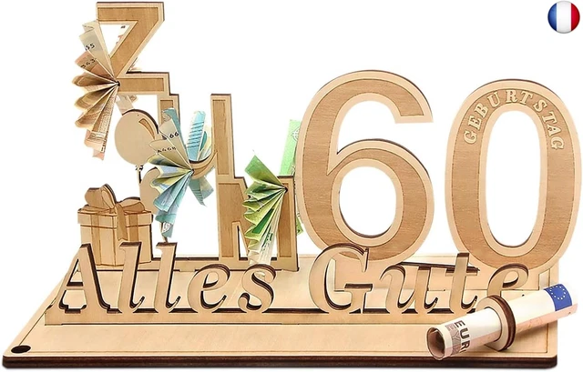 Giftota Cadeau d'anniversaire Original en Bois - Boxe Cadeau en Argent en Bois - Décorations en Bois pour Les Amateurs de Boxe - Livre d'or - Idée Cadeau Créative pour Femmes Hommes