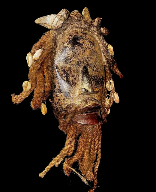 African mask Hand Carved Décor carved wooden Hanging Dan Mask Deangle-6606