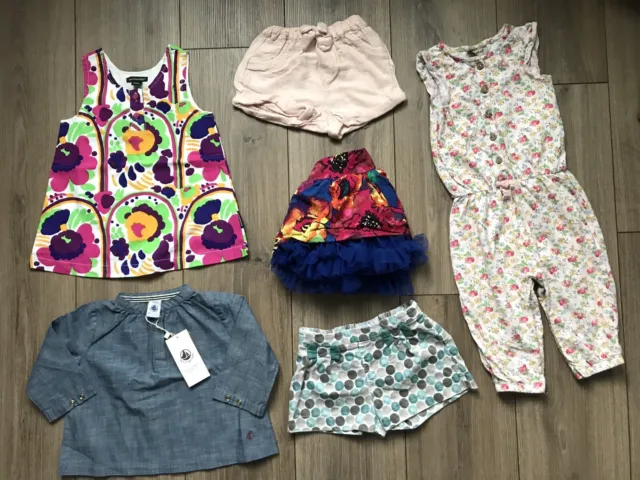 Baby Girl Summer Clothes Bundle. 9-12 Months.Marimekko/Petit Bateau/NEXT/Mayoral