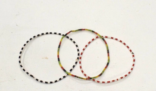 African Zulu Beaded Bangle Bracelet Set RSA