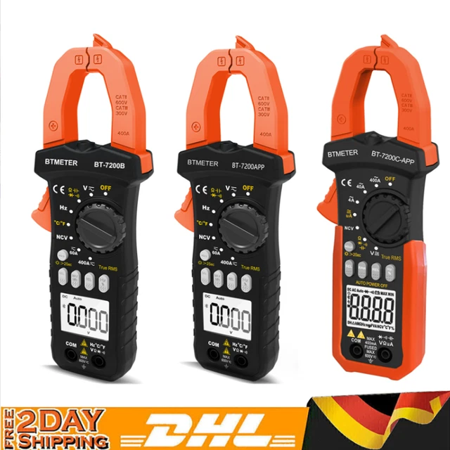 SK218 600A AC/DC Stromzangenmessgerät Digitalmultimeter Zangen Amperemeter True RMS Hochpräzise Kapazität NCV Ohm Hz Tester  1420