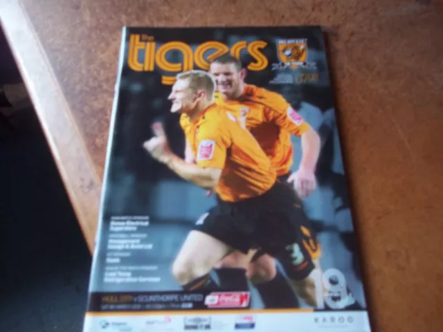 Hull City v Scunthorpe United Programme 8 March 2008 VGC Championship The Tigers