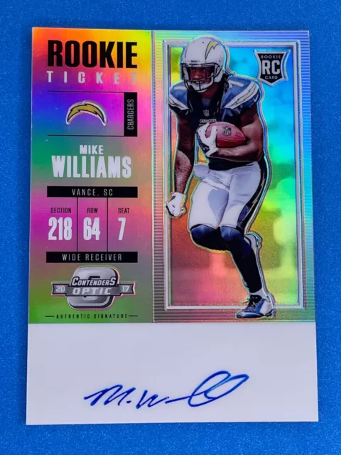 2017 Panini Contenders Optic Ticket RPS Mike Williams #125 Rookie Auto RC Silver