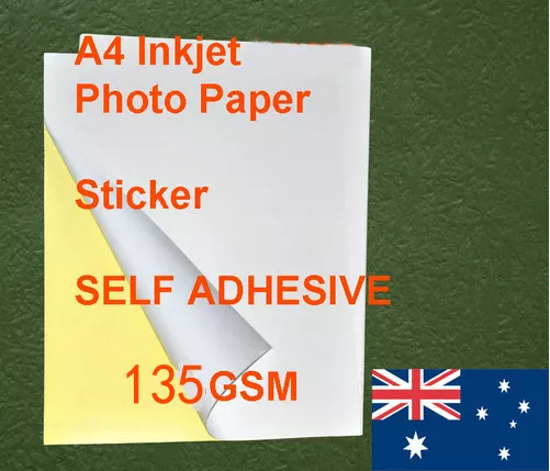 A4 135Gsm Self Adhesive Stick High Glossy Inkjet  Paper - 100 Sheets 3
