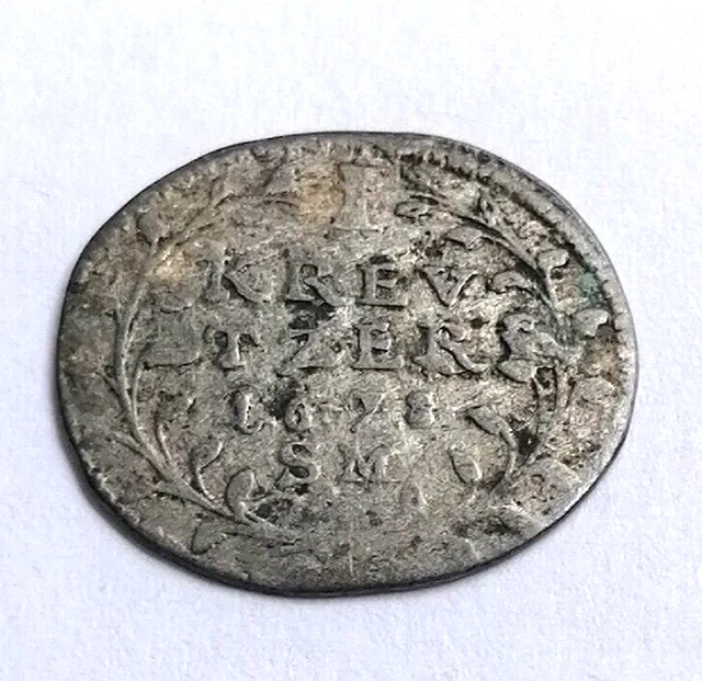 1 Kreutzer Conti Di Hanau-Lichtenberg  Anno 1678    Argento     Lotto 0002