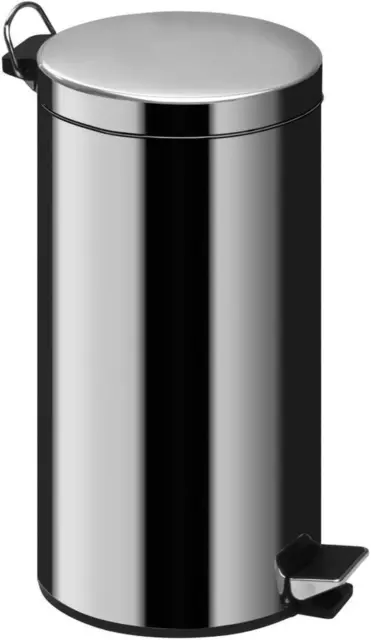 Premier Housewares 506315 Pattumiera a Pedale in Acciaio Inox, 12 L