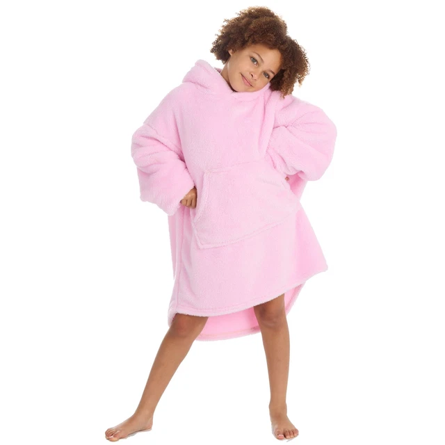 Bambini Snuggle Felpa con Cappuccio da Infilare Rosa Taglia Unica
