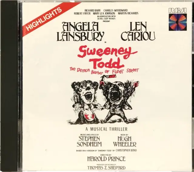 SONDHEIM "SWEENEY TODD" Highlights - Angela Lansbury, Len Cariou - CD