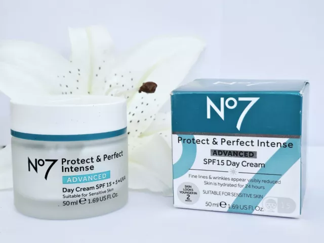 No7 Protect & Perfect Intense ADVANCED Day Cream 50ml New Boxed 24HR SPECIAL