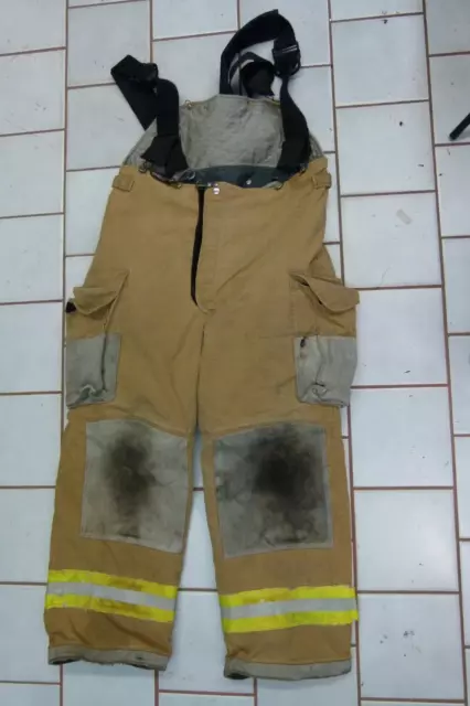Lion/Janesville Firefighters Pants Turnout Protective Gear w/ Suspenders Sz 38R