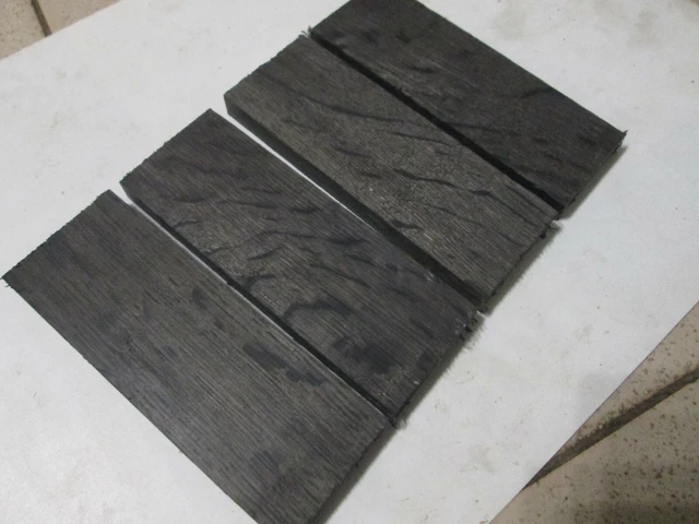 4pcs lot Bog Oak morta wood Woodturning/ (50*12*135mm) 1000-5800 Years Old