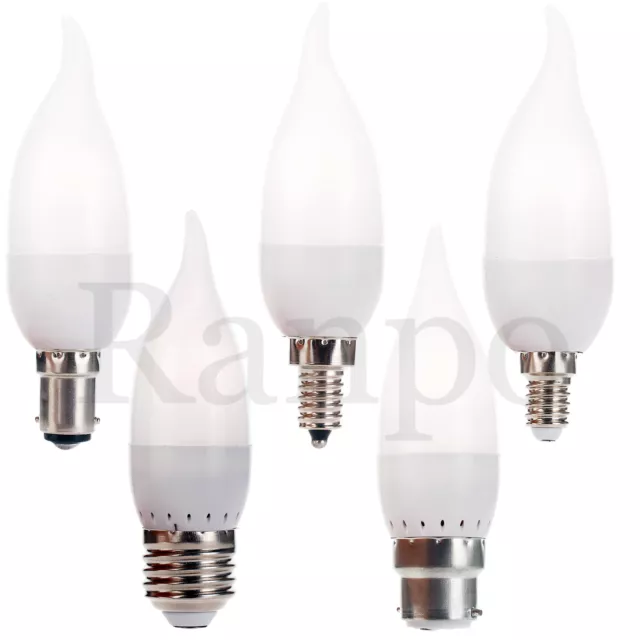 3W Ampoule LED E27 E14 B22 Flamme Lustre Bougie 2835 SMD 220V Économiser de