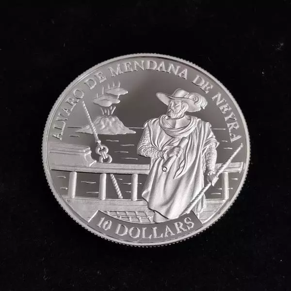 10 Dollars Solomon Islands 1991 "Alvaro de Mendana de Neyra" si PP