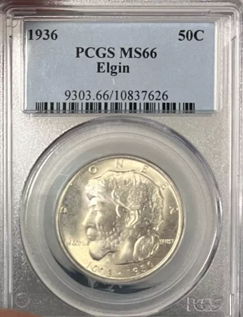 1936 PCGS MS66 Elgin Commemorative Half Dollar