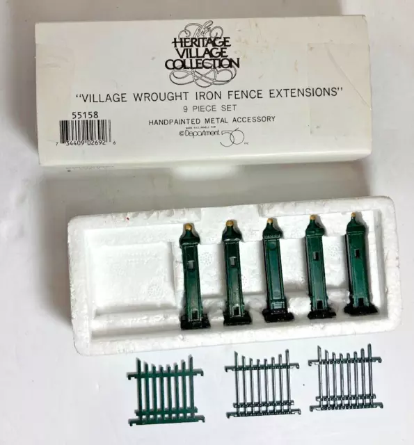 Department 56 Heritage Village Wrought Iron Fence Extensions 1 pc missin #5515-8