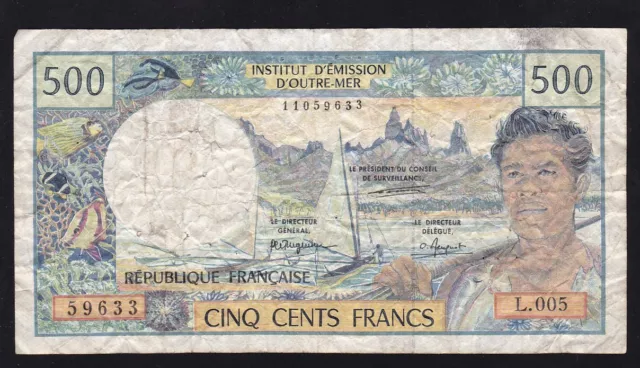 French Pacific Territories ---- 500  Francs Banknote ---- F ------