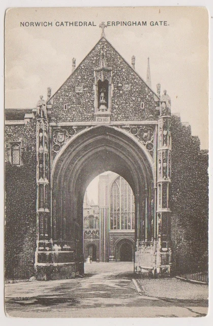 Norfolk postcard - Norwich Cathedral, Erpingham Gate (A286)