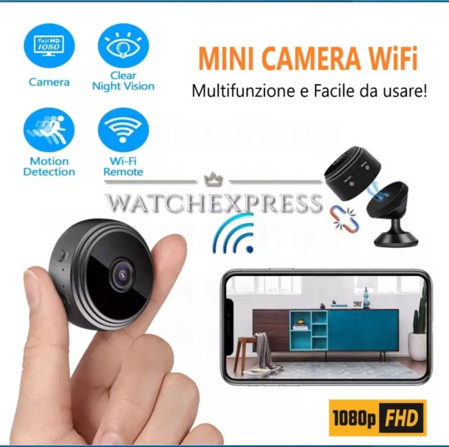 Telecamera Wifi Mini Camera 1080P Hd Videocamera Di Sorveglianza Magnetica