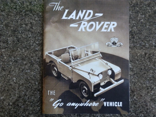 Pic Click Land Rover 1952 LAND ROVER Sales Brochure Incl ''Rare'' Price List. $75.00 ...