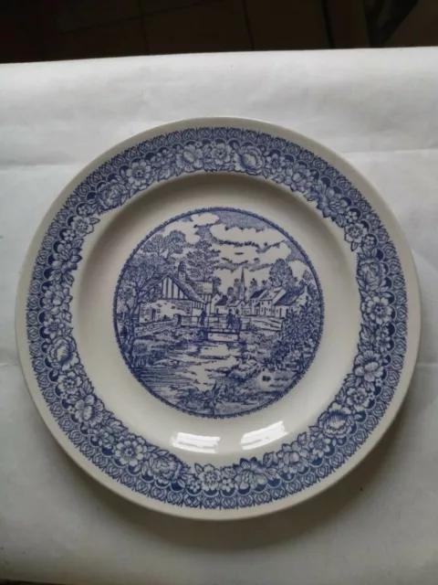 Assiette plate céramique faïence BP art nouveau Belle époque France