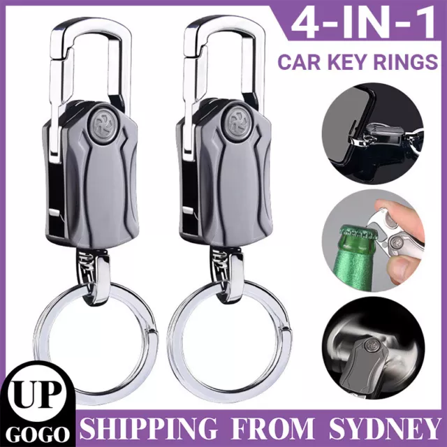 Car Key Rings Alloy Chain Keychain Holder Metal Stylish Heavy Duty Keyring Gifts