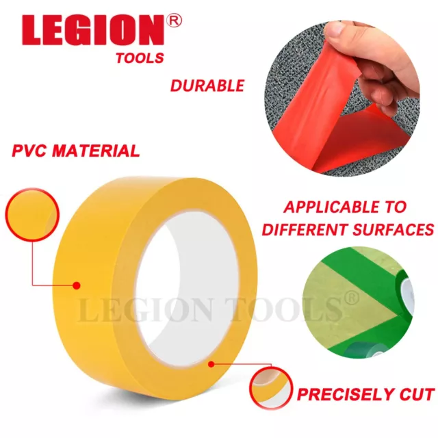2 PC PVC 60m Duct Tape x 48mm Hazard Warning Multiple Use - 3 Colours 2