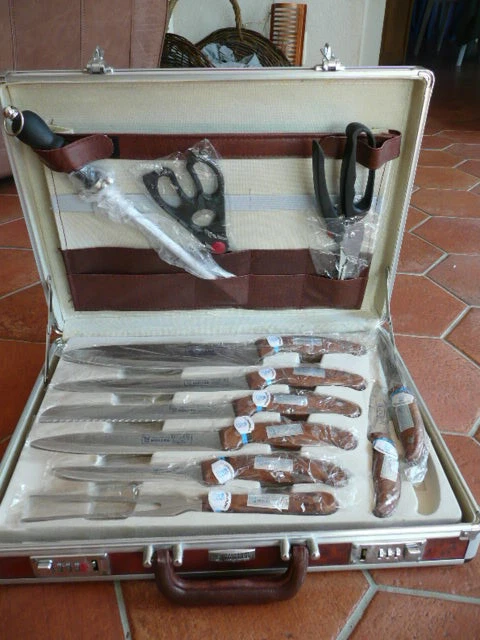 Mallette De Couteaux Professionnels Bachmayr - Solingen - 27 Pièces - Acier Inox