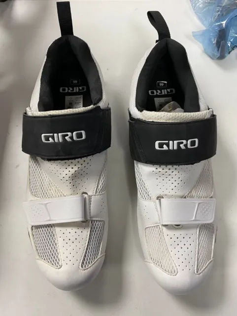 Giro Inciter Tri Road/ Triathlon UK 11 Cycling Shoes, White and Black, RRP £110 2
