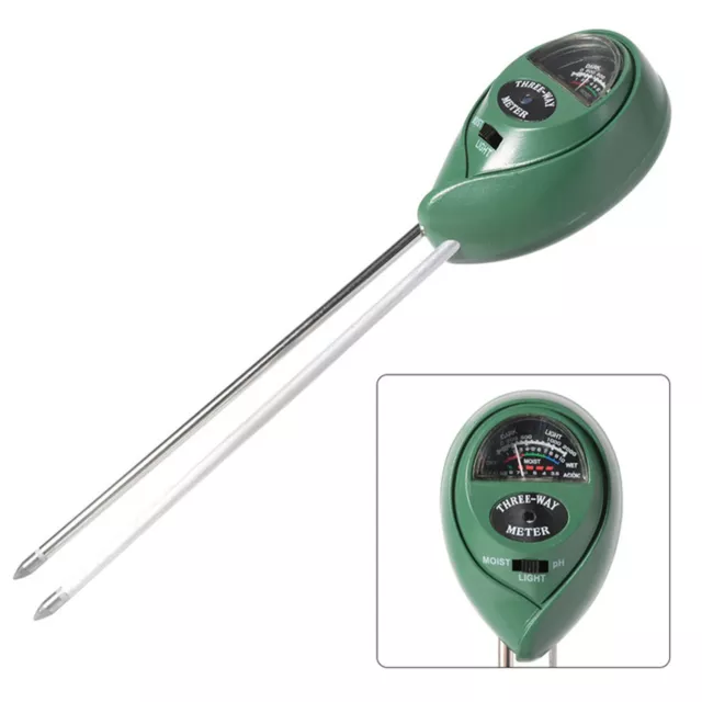 3-Way Soil Moisture Meter Tester Pen Hygrometer Detector Plant PH Testing Tool