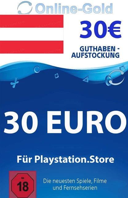PSN Card 30 Euro [Austria] - Playstation Network Credit-PS5 PS4 PSN - [AT]