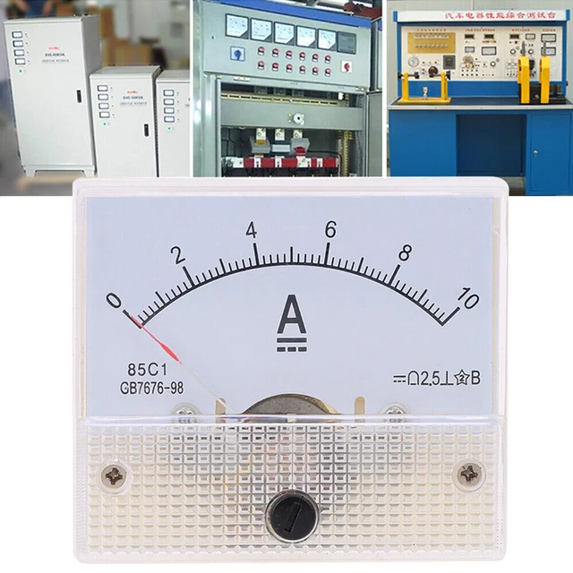 CURRENT METER D8 030A DC Analog Ammeter Panel Circuit 30A No Need