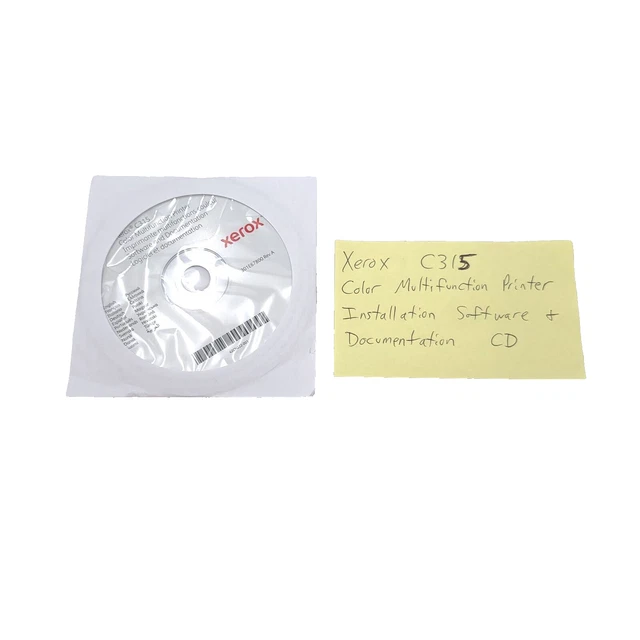 Xerox C315 Color Multifunction Printer Installation Software & Documentation CD