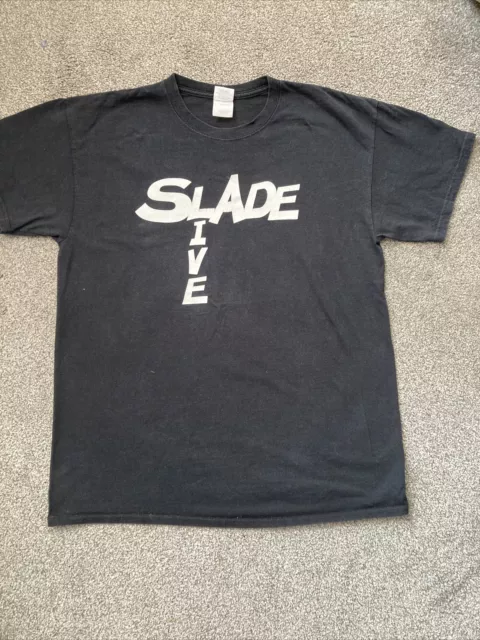 Slade Live Tour T-Shirt 2012 Gildan Tag Large Noddy Holder Glam Rock