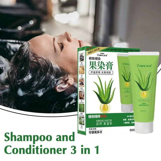 500ml Brimless Shampoo, Herbal Bubble Gray Hair Dye Shampoo T9F4