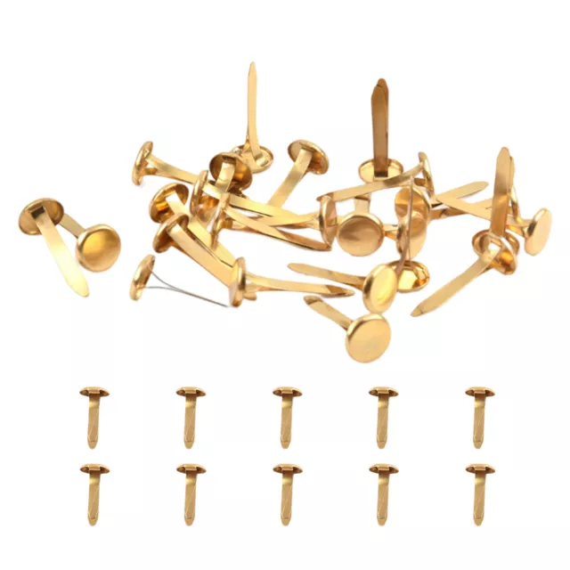 200pcs Gold Mini For Crafts Round Split Pins Household Metal Scrapbooking Brads
